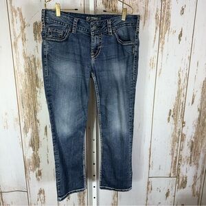 Silver Suki Jeans Women's Blue Denim Capri’s. Size 30. In excellent condition!